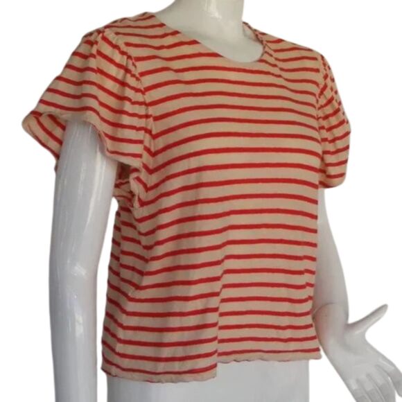 MADEWELL Tee, M, Stripes, Fluttery Short sleeves, 2 colors - Picture 2 of 8